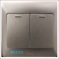 2GANG 1WAY SWITCH - SILVER - 16A 250 V