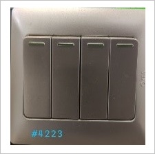 4GANG 1WAY SWITCH - SILVER - 16A 250 V