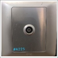 1GANG TV OUTLET - SILVER -  WITH SURGE PRODUCTION