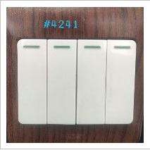 4GANG 1WAY SWITCH - WOODFRAM - 16A 250 V