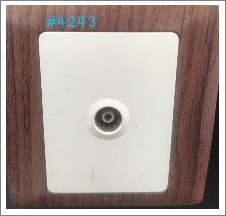1GANG TV OUTLET - WOODFRAM -  WITH SURGE PROTECTION
