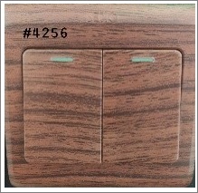 2GANG 1WAY SWITCH - WOOD L2 - 16A 250 V