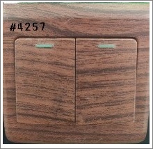2GANG 2WAY SWITCH - WOOD L2 - 16A 250 V