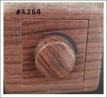 1GANG ROTARY DIMMER - WOOD L2 - 40-300W 230 V