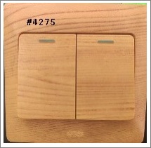 2GANG 2WAY SWITCH - WOOD L1 - 16A 250 V