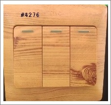 3GANG 1WAY SWITCH - WOOD L1 - 16A 250 V