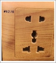 1GANG 2&3PIN SOCKET - WOOD L1 - 10A 250 V