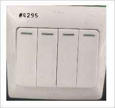 4GANG 1WAY SWITCH - WHITE - 16A 250 V