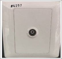 1GANG TV OUTLET - WHITE -  WITH SURGE PROTECTION