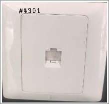 1GANG TELEPHONE OUTLET - WHITE - 1GANG 4CORE