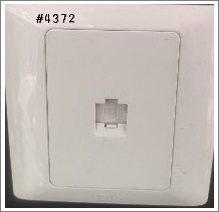 1GANG COMPUTER OUTLET RJ45 - WHITE - 1GANG 8CORE