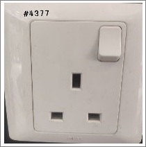 1GANG FLATPIN SOCKET SWITCH - WHITE - 13A 250 V