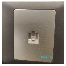 1GANG COMPUTER OUTLET RJ45 - GOLD+ASH - 1GANG 8CORE