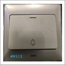 1GANG BELL SWITCH - GOLD+CHR - 16A 250 V