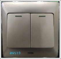 2GANG 1WAY SWITCH - GOLD+CHR - 16A 250 V