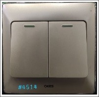 2GANG 2WAY SWITCH - GOLD+CHR - 16A 250 V