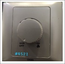 1GANG FAN CONTROL SWITCH - GOLD+CHR - 300W 250V