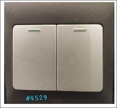 2GANG 1WAY SWITCH - GOLD+ASH - 16A 250 V