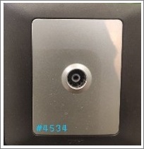 1GANG TV OUTLET - GOLD+ASH -  WITH SURGE PRODUCTION