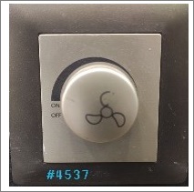 1GANG FAN CONTROL SWITCH - GOLD+ASH - 300W 250 V