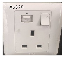 1GSOCKET SWITCH WITH USB - WHITE