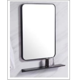 Mirror+Shelf Black color