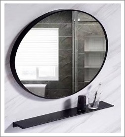 Mirror+Shelf Black