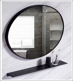 Mirror+Shelf Black