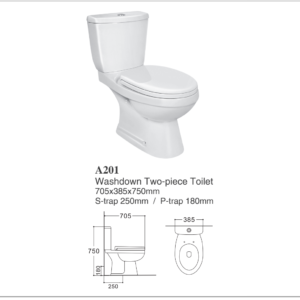 Two Piece Toilet S-Trap 250mm
